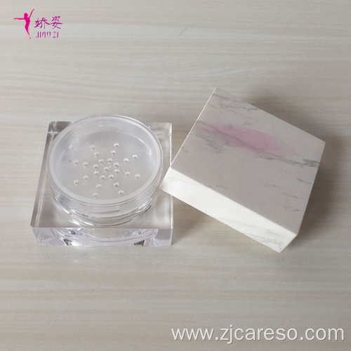 Cosmetic Powder Jar with Water Transfer Printing Lid